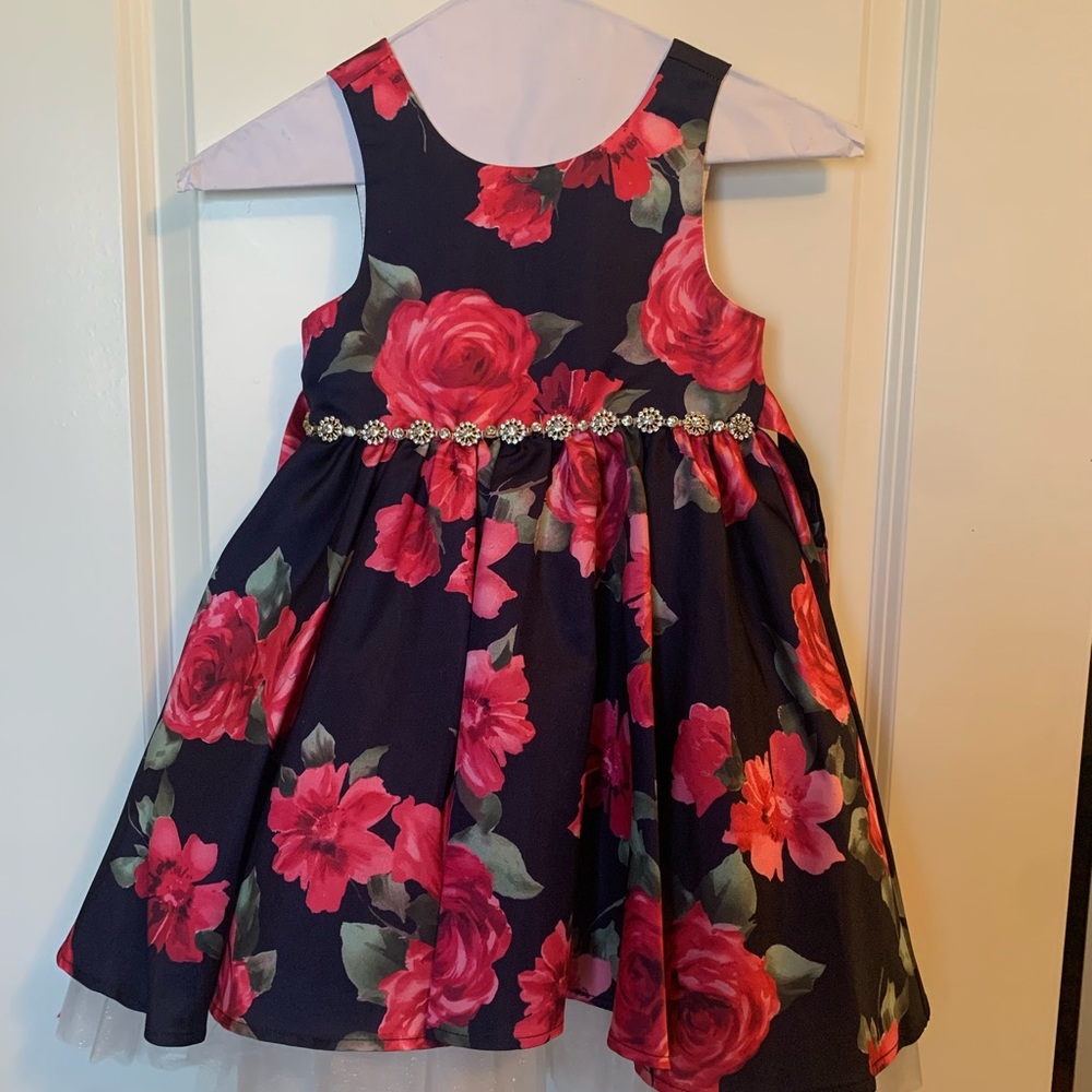Couture Princess Red & Black Dress with Tulle Under.  Beautiful!  Perfect Cond!
